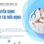 Bệnh viện Bình An thông báo tuyển dụng