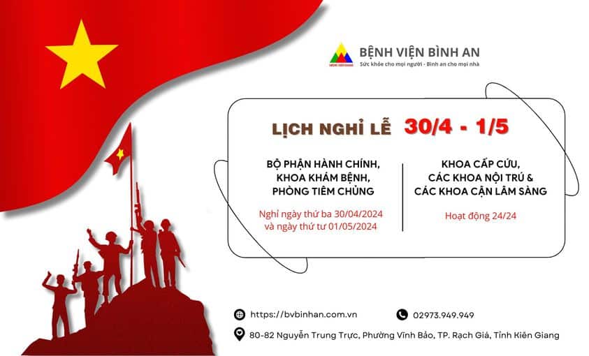 THÔNG BÁO NGHỈ LỄ 30/4 VÀ 1/5