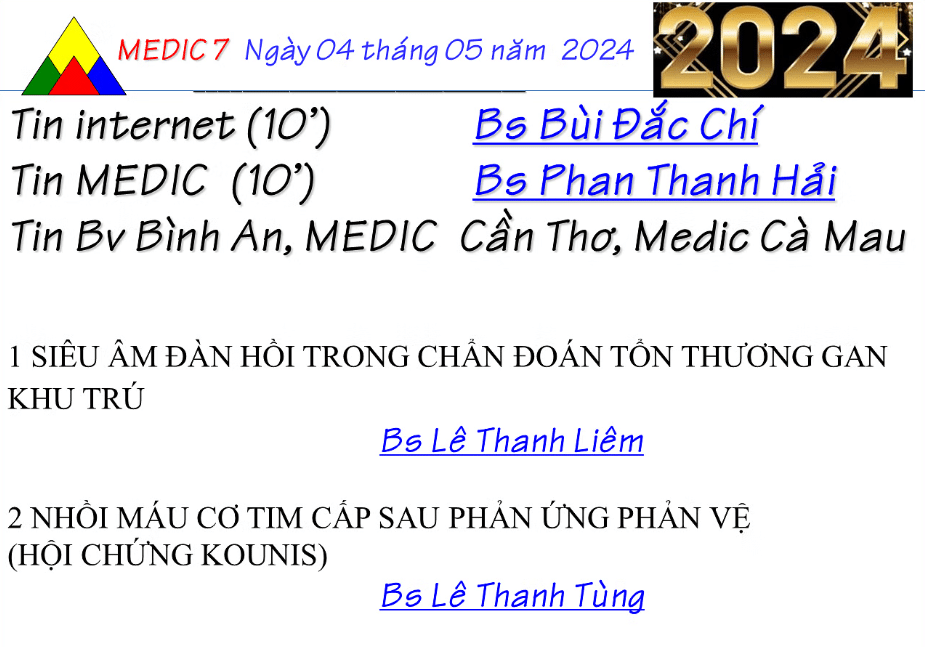 Chương trình sinh hoạt KHKT Medic 7 – Ngày 04/05/2024 (Online)