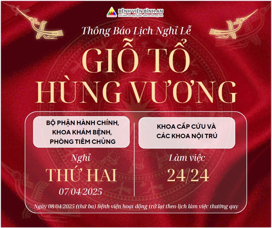 Thông báo lịch nghỉ lễ giỗ tổ Hùng Vương 10/3 ÂL