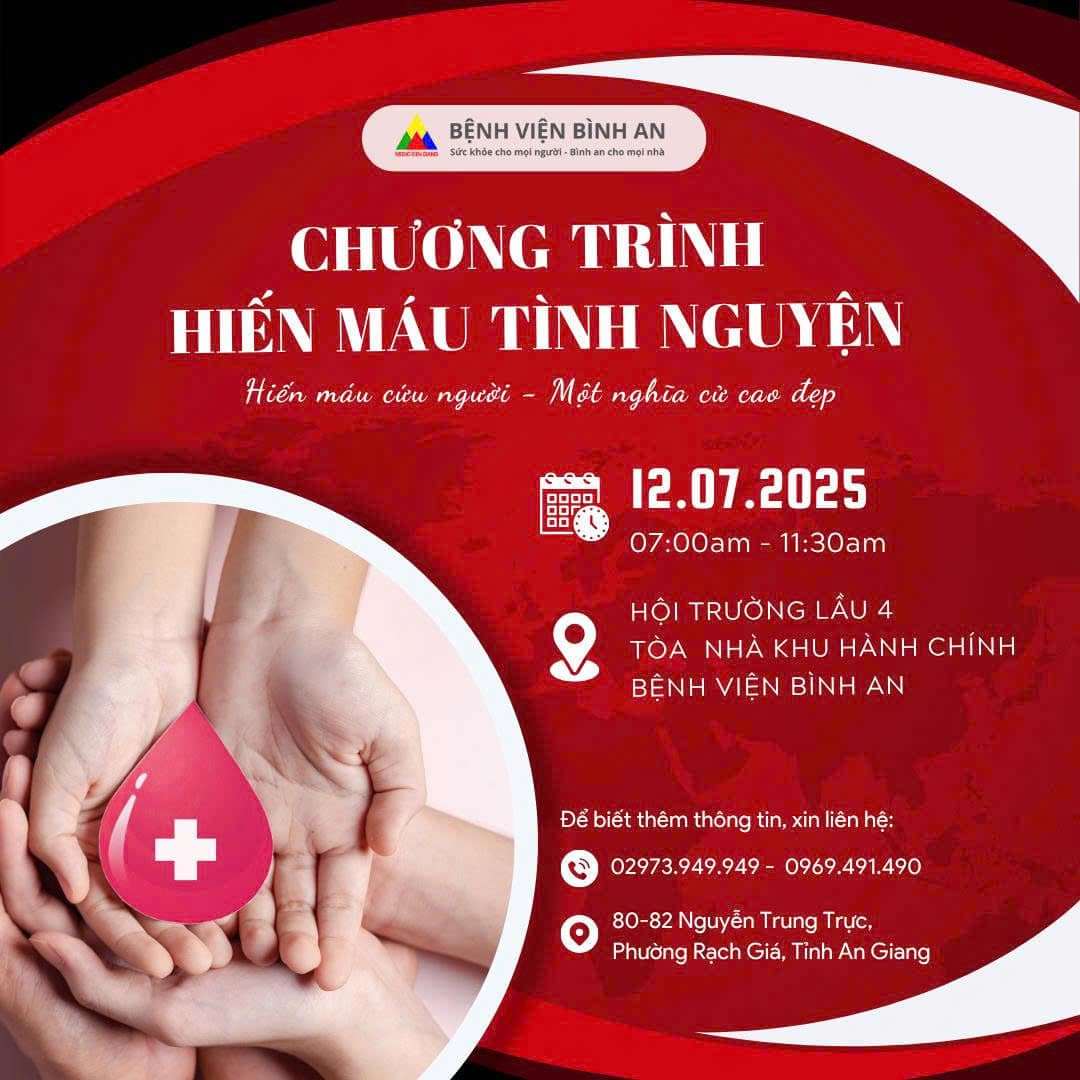 Bệnh viện Bình An tổ chức chương trình “Hiến Máu Tình Nguyện”