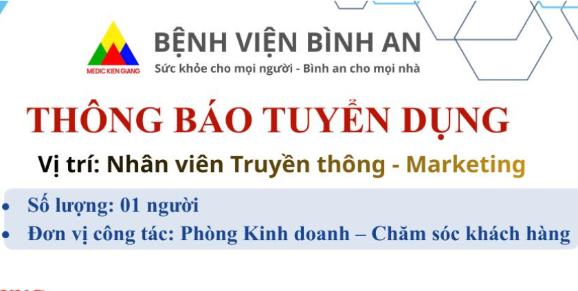 Thông báo tuyển dụng: Nhân viên Truyền thông – Marketing