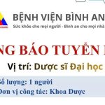 Thông tin tuyển dụng: Dược sĩ đại học