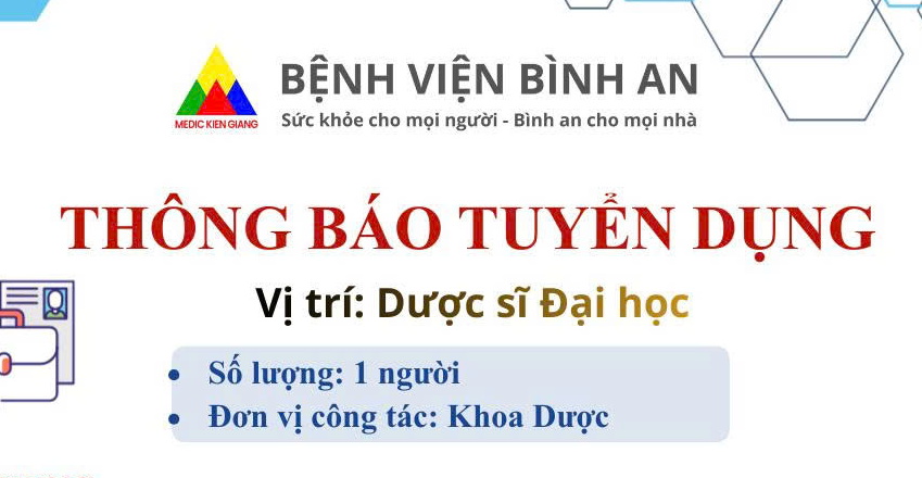 Thông tin tuyển dụng: Dược sĩ đại học