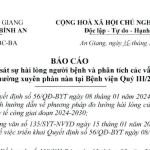 Báo cáo tự kiểm tra, đánh giá chất lượng bệnh viện năm 2025