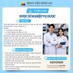 Bệnh viện Bình An thông báo tuyển dụng nhân sự khoa dược